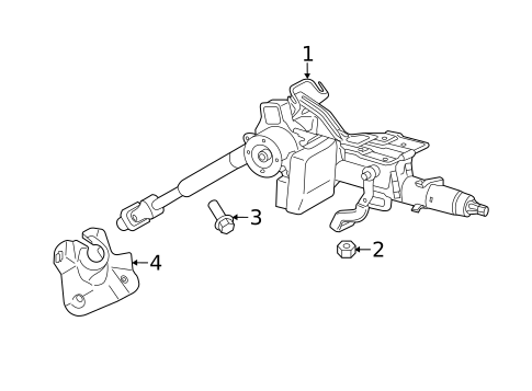 Steering Column Assembly for 2013 Mazda 2 #0