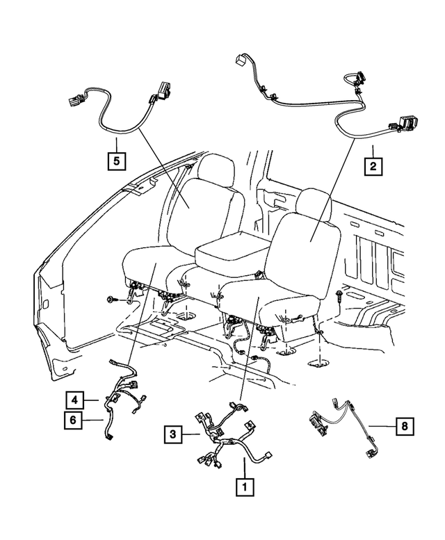 68141041AA - : Power Seat Wiring for Mopar Image