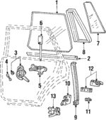 E3FZ7425713B - Body: Glass for Ford: Escort | Mercury: Lynx Image