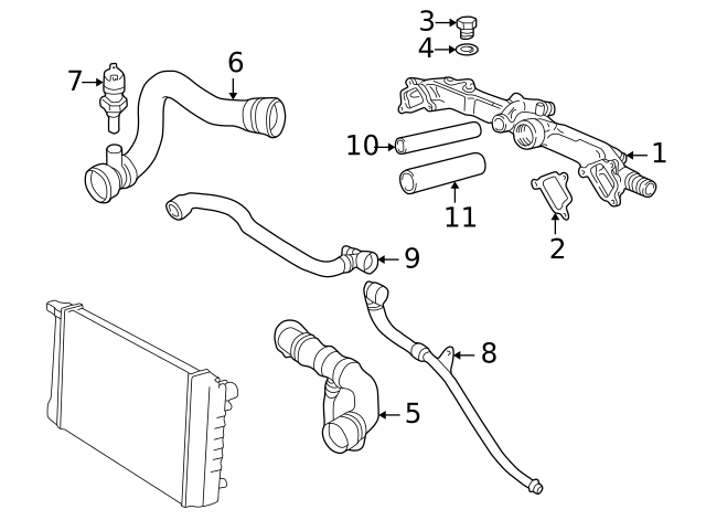 7119904539 - Cooling System: Water Manifold Plug for BMW Image