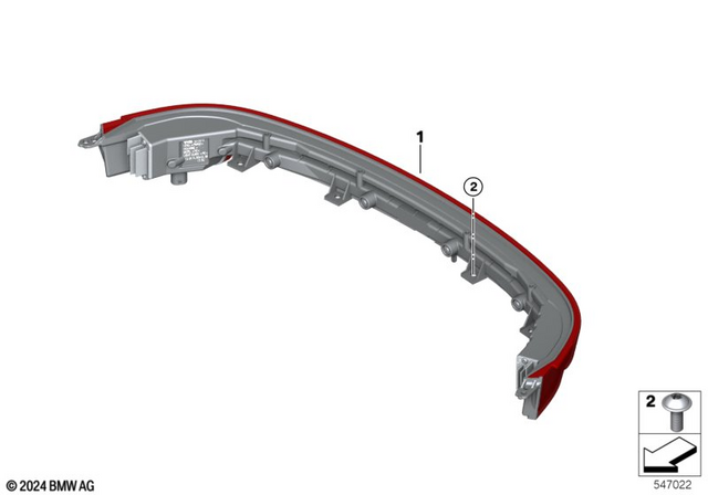 7142756353 - Lights: Fillister Head Screw with Collar -  for BMW-Motorrad Image