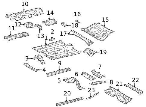 Floor & Rails for 2014 Toyota Venza #0