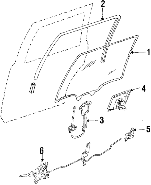 8233401R00 - : Glass Run for Nissan: Stanza Image