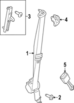 LK4Z14611B08AC - Body: Lap &amp; Shoulder Belt for Ford Image