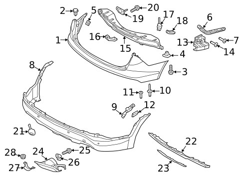 Bumper & Components - Rear for 2015 Hyundai Santa Fe #0