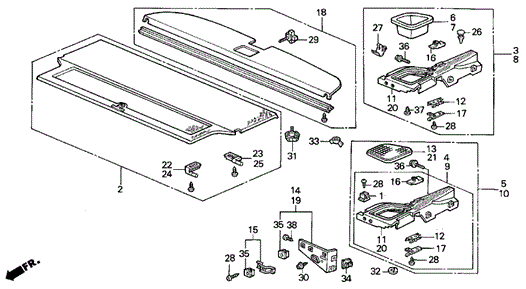 Rear Shelf for 1987 Acura Integra #0