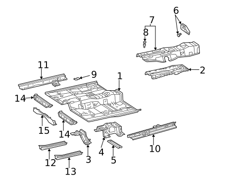 Floor & Rails for 2002 Toyota Camry #1