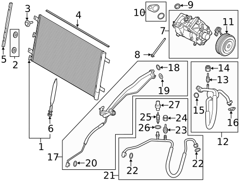 A/C Clutch & Compressor for 2022 Ford F-150 #0