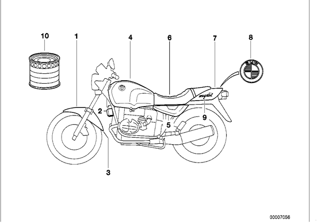 46632313926 - : Battery Cover Right Prime Coated for BMW-Motorrad Image