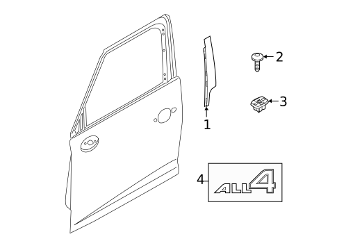 Exterior Trim - Front Door for 2014 Mini Cooper Countryman #0