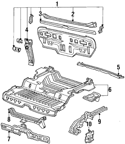 Rear Body for 1986 Honda Civic #3