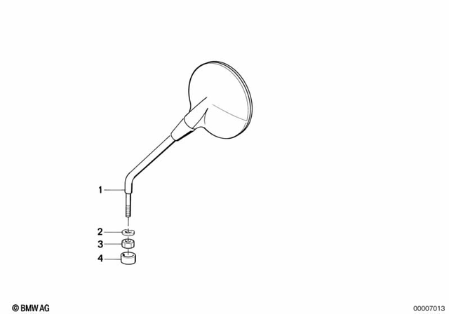 51161453078 - Body Equipment: Rear View Mirror -  for BMW-Motorrad Image