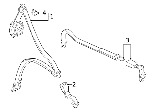 Seat Belt for 1998 Honda Civic #1
