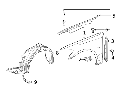 Fender & Components for 2011 Lexus GS460 #0