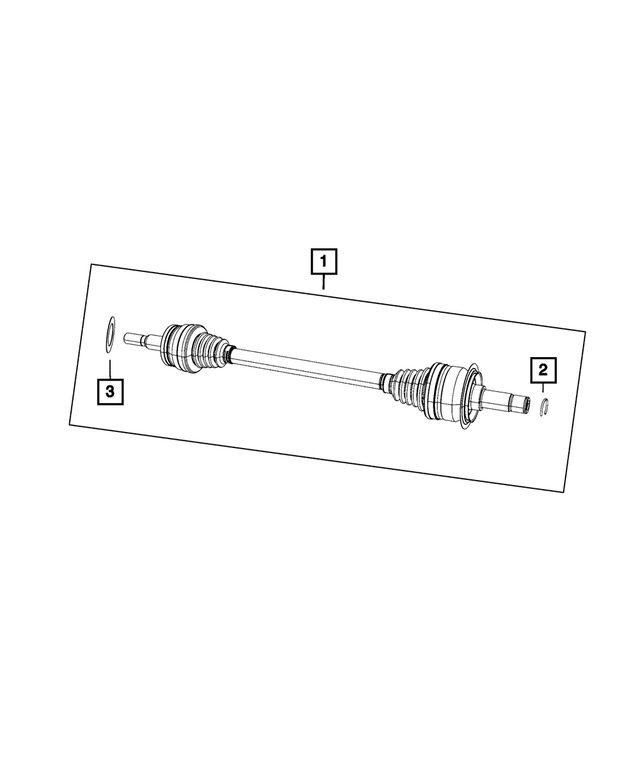 52123971AD - Rear Wheel Drive; Differential and Drive Line: Axle Half Shaft, Left for Mopar Image