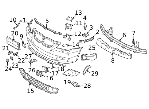 Bumper & Components - Front for 2008 BMW 535xi #1