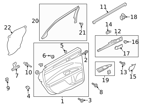 Interior Trim - Rear Door for 2017 Ford Fusion #0