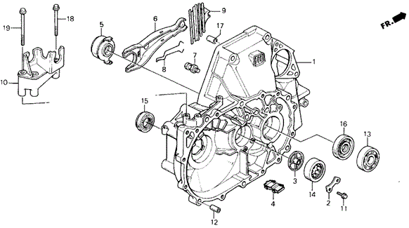 MT Clutch Housing for 1992 Honda Prelude #0