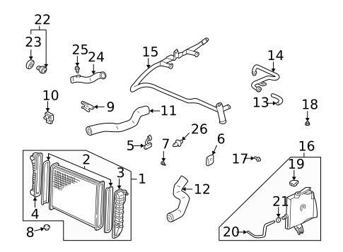 Radiators, Coolers & Related Components for 2001 Chevrolet Monte Carlo #0