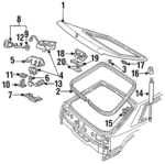 FOZZ6140110A - Body: Lift Gate for Ford: Mustang Image