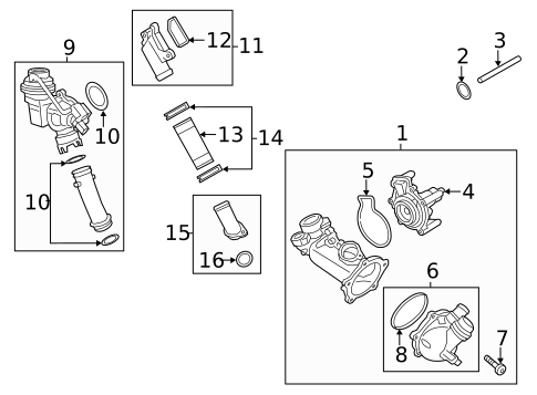 Water Pump for 2016 Audi S8 #0