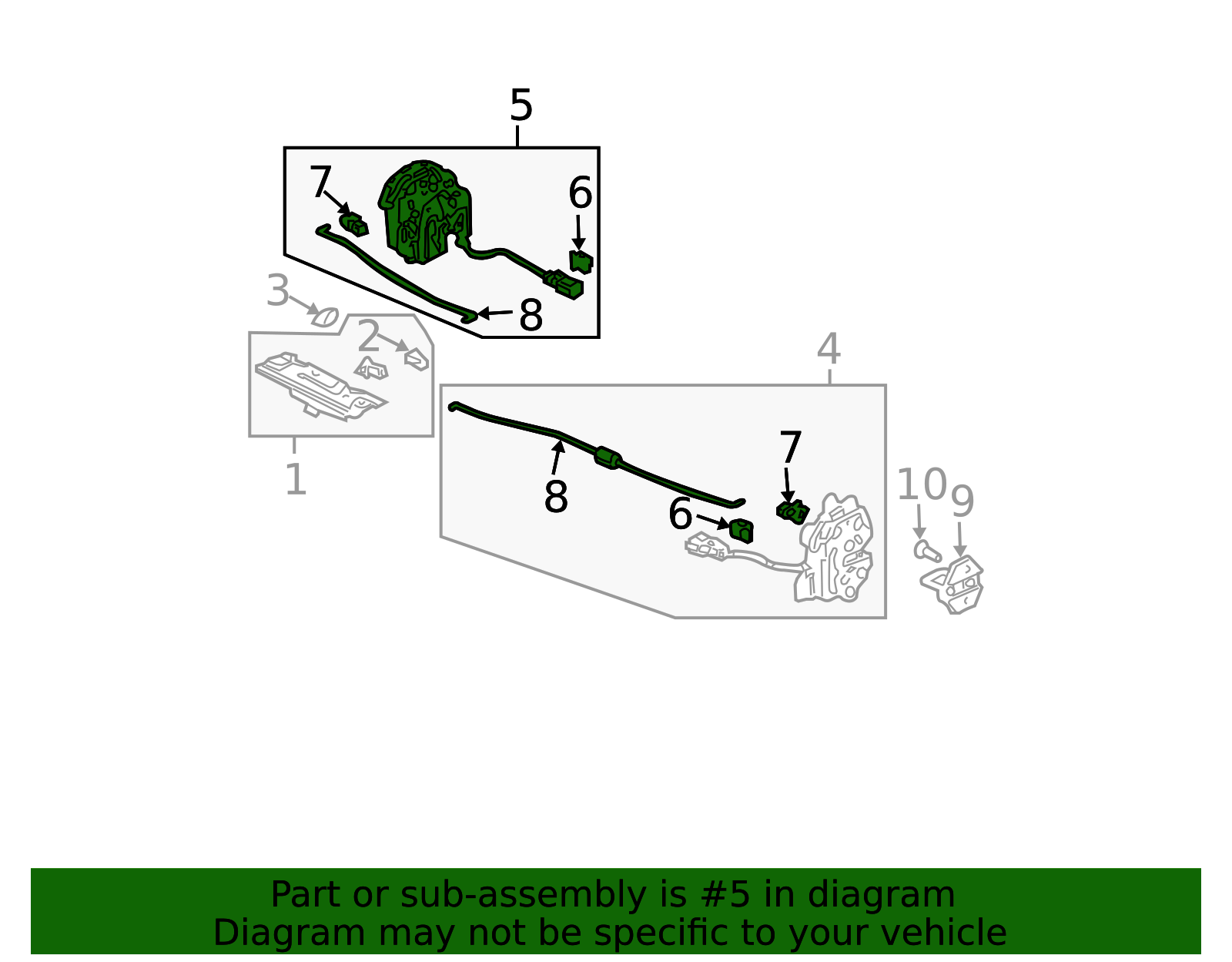 74870-SCV-A01 - Tailgate Latch 2003-2011 Honda Element | Honda Parts Online