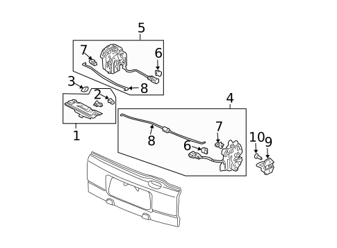 Tailgate for 2005 Honda Element #0