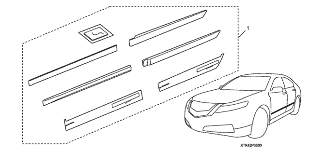 Body Side Molding for 2014 Acura TL #0