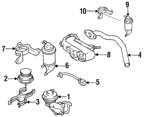 Emission Components for 1995 Toyota Camry #0