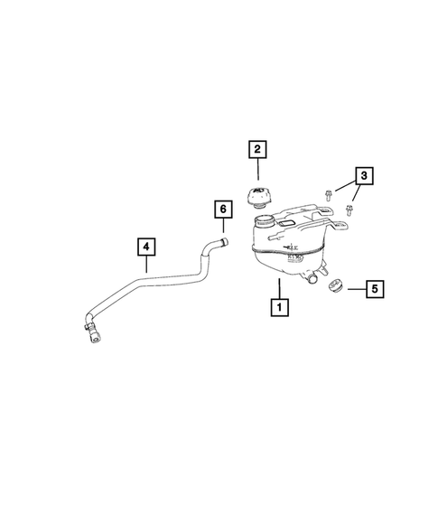 Engine Coolant Reservoir (Bottle) for 2015 Ram ProMaster City #0