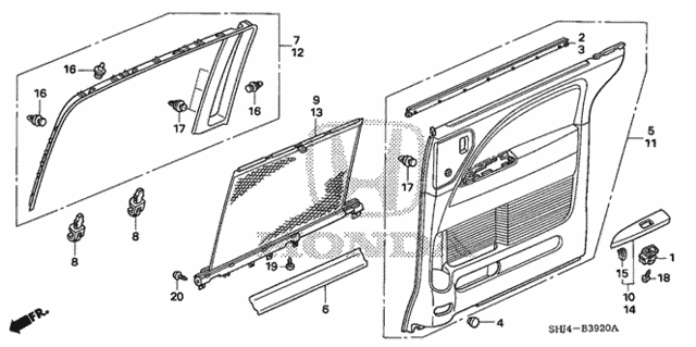 Slide Door Lining for 2007 Honda Odyssey #0