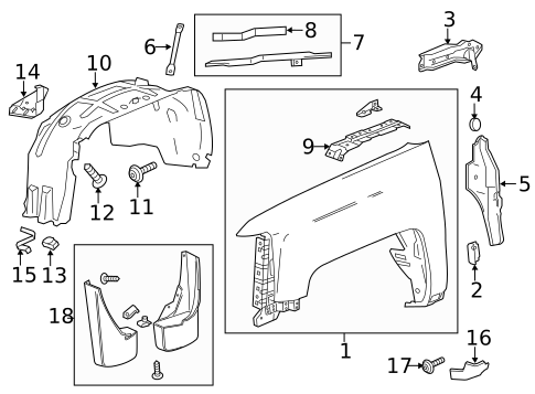 Fender & Components for 2019 Chevrolet Silverado 1500 LD #0