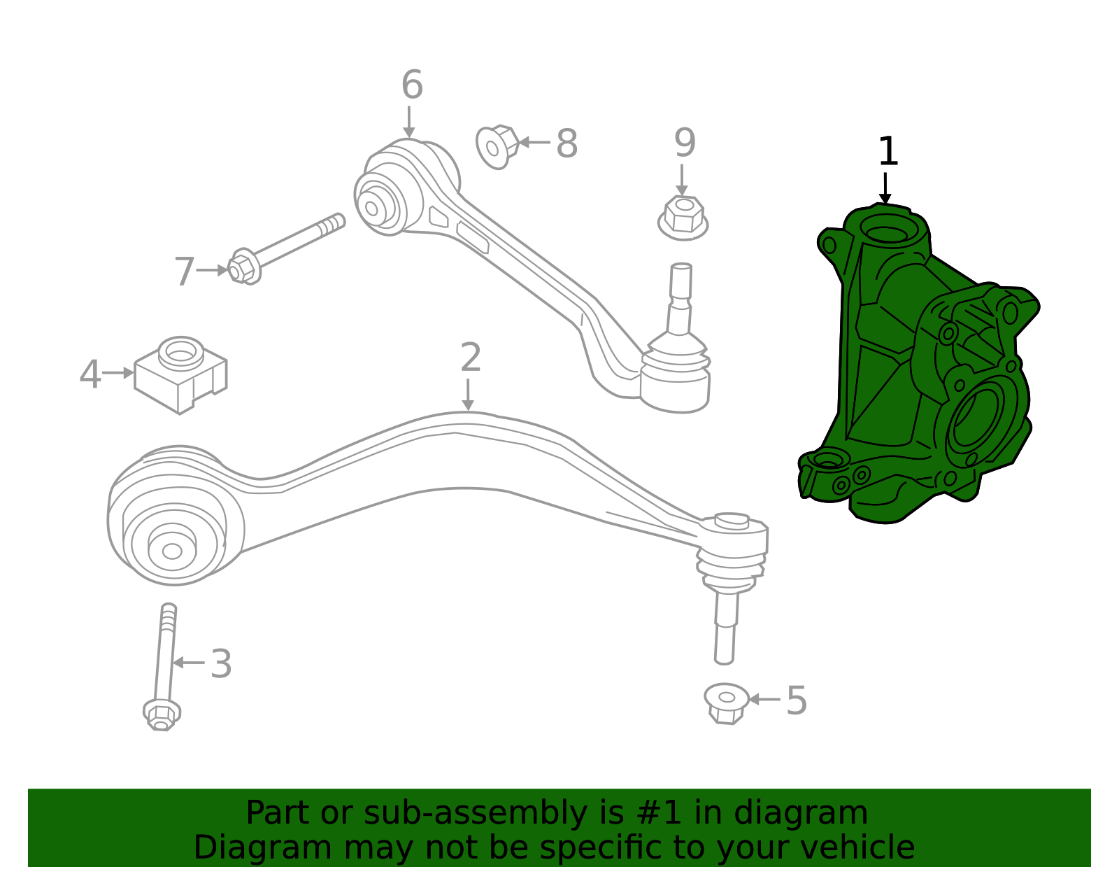 31216878612 - 2019-2025 BMW Knuckle (31-21-6-878-612) | BMW