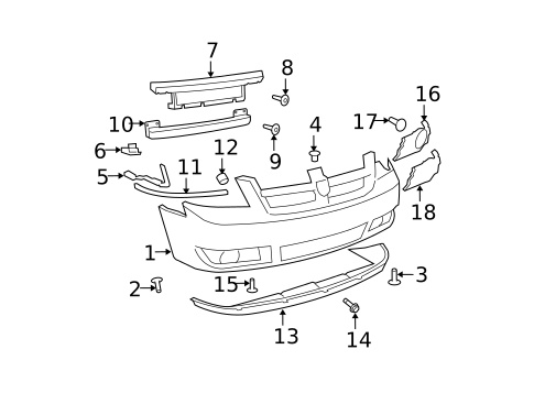 Bumper & Components - Front for 2008 Chrysler Town & Country #0