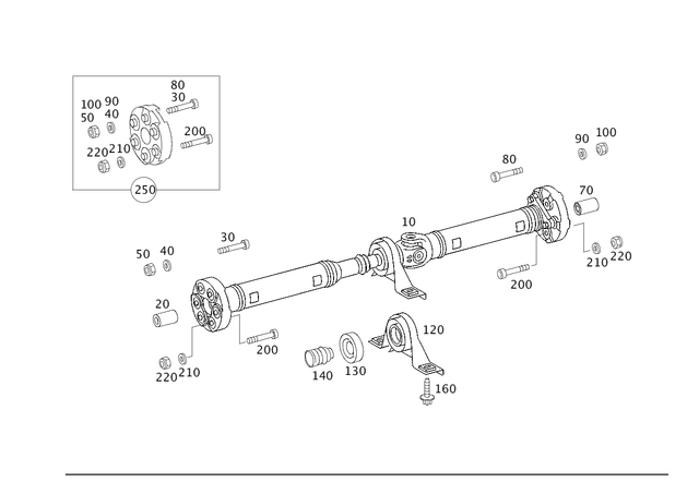 2114106106 - Propeller Shaft: Propeller Shaft for Mercedes-Benz Image image