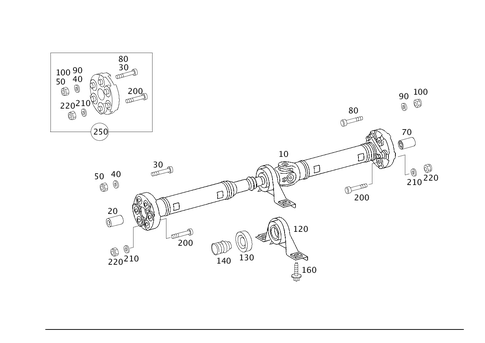 Propeller Shaft for 2008 Mercedes-Benz CLS 550 #0
