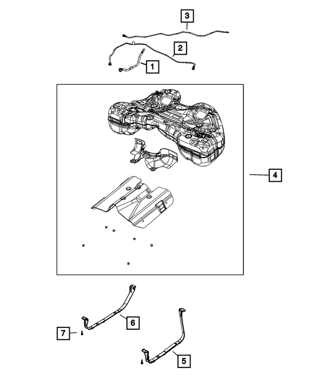 68408246AA - Fuel and Accelerator Pedal: Fuel Vapor Tube To Canister Tube for Mopar Image