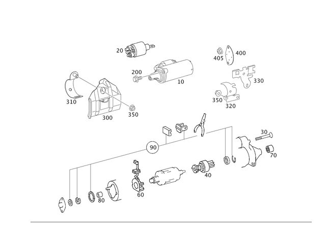 61514101 - Electrical Equipment and Instruments: Starter for Mercedes-Benz Image image