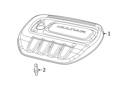 Engine Appearance Cover for 2013 Dodge Dart #0