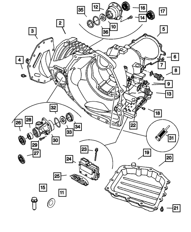 6500111 - Automatic Transaxle 4 Speed: Transmission Case O Ring for Mopar Image image