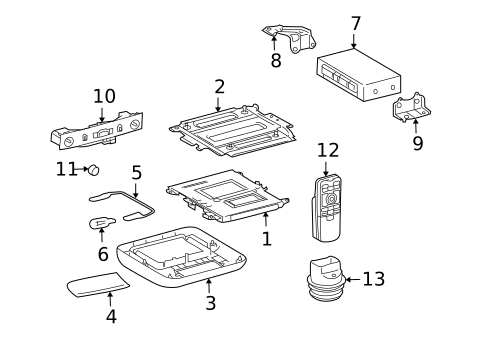 Entertainment System Components for 2010 Toyota Land Cruiser #0