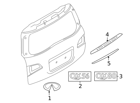 Exterior Trim - Lift Gate for 2013 INFINITI QX56 #0