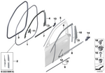51335A058C3 - Vehicle Trim: B-Pillar Trim Panel Left Front Door for BMW Image