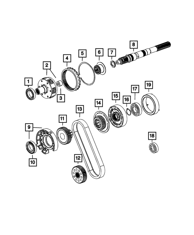 68089689AB - BW 44-47; Transfer Case: Input Gear Bearing for Mopar Image image