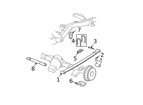 Rear Suspension for 1997 Chevrolet Express 3500 #0