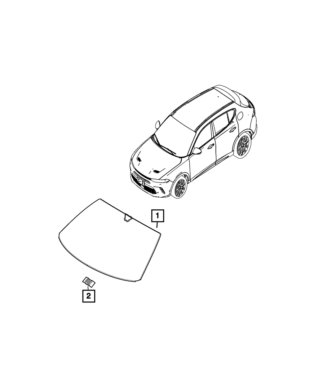 Windshield - Mopar (68616595AA)
