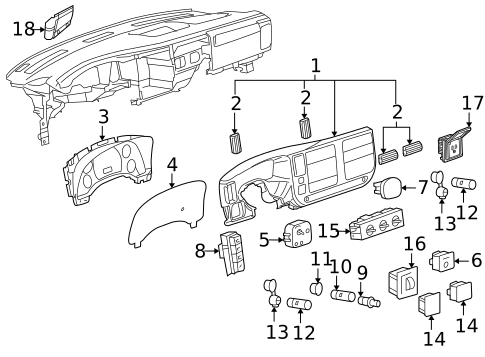 Controls for 2017 GMC Savana 2500 #0