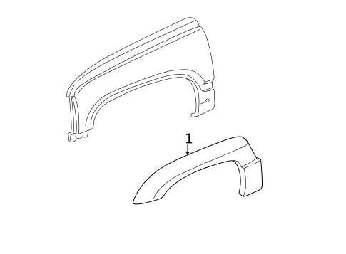 Exterior Trim - Fender for 2004 Cadillac Escalade EXT #0