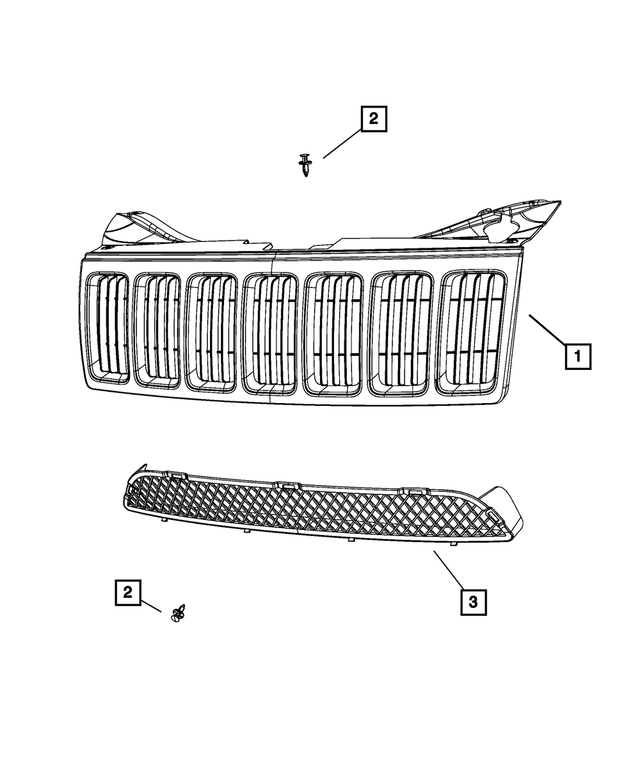1DF491BMAB - Exterior Ornamentation: Radiator Grille for Mopar Image