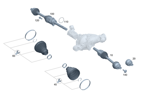 Front Axle Shaft for 2025 Mercedes-Benz G550 #0